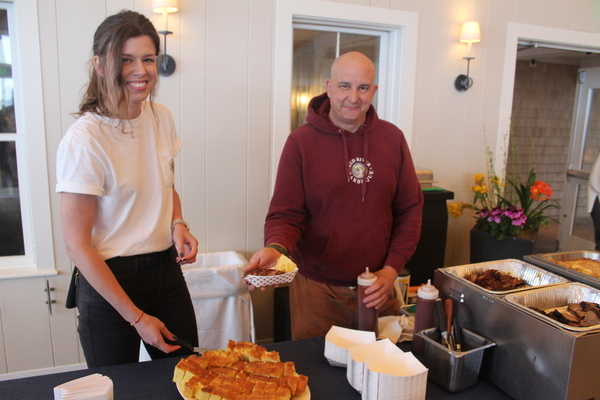Gaby and Jeremiah Reardon of Red River Barbeque delighted guests at the Toast of Harwich Saturday  evening at Wequassett Resort and Golf Club, WILLIAM F. GALVIN PHOTOS.