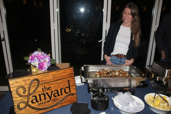 Lindsay Walbridge of The Lanyard was dishing out stuffed quahogs and chicken wings.