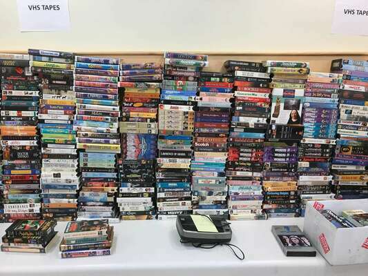 Last year saw many DVDs and video tapes available at the swap.  FILE PHOTO