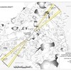 The area is yellow represented a change in the approach zone at Chatham Municipal Airport. Voters will be asked to adopt the new map at the upcoming annual town meeting.  CHATHAM AIRPORT GRAPHIC
