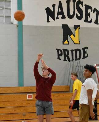 The Nauset boys team will look to fill the void that was created by the graduation of last year’s center and forward Nico Harrington and Dillon White.