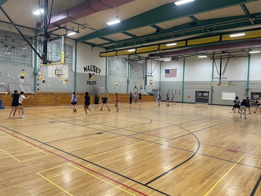 While construction continues at the high school, Nauset’s basketball and wrestling teams will practice and compete at the Nauset Regional Middle School in Orleans this winter. BRAD JOYAL PHOTO